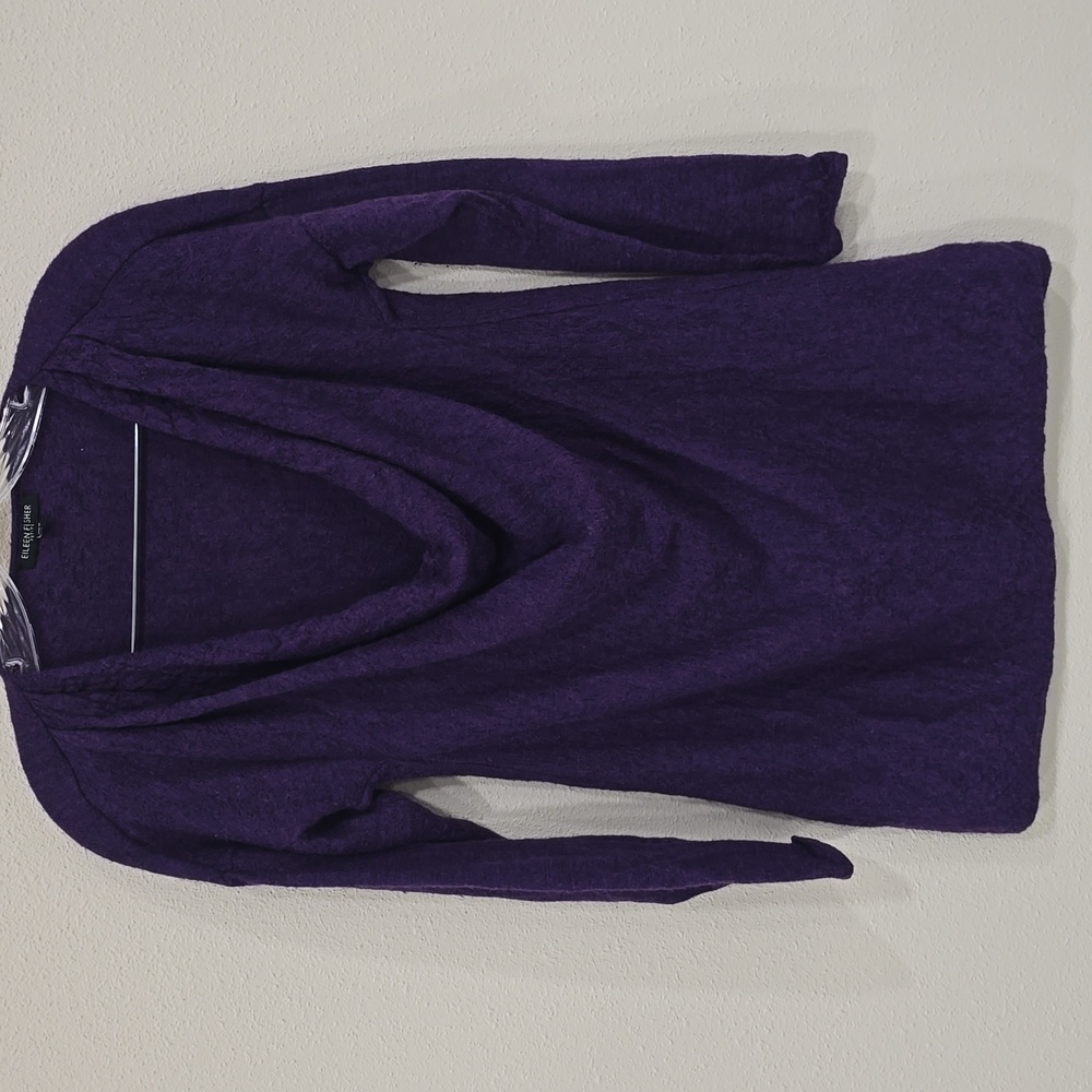 EILEEN FISHER Royal Baby Alpaca Cowl Drape Neck Tunic in African Violet
